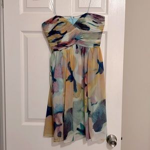 Donna Morgan strapless multicolor dress